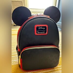Loungefly Disney Mickey Black and Red Backpack